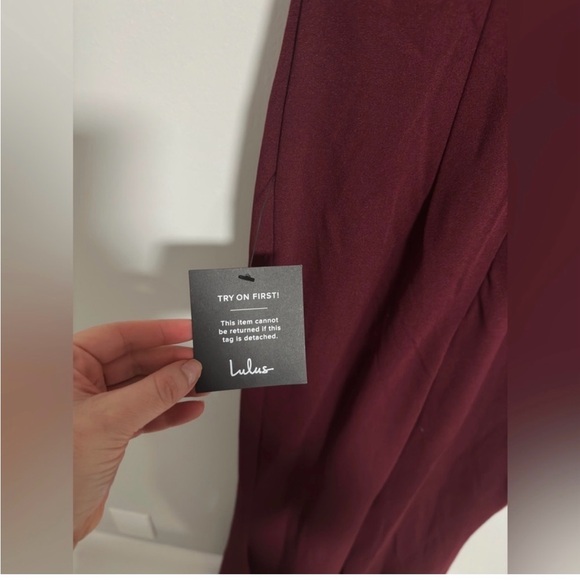 Lulus Burgundy Maxi Dress XS NWTS - Picture 13 of 16